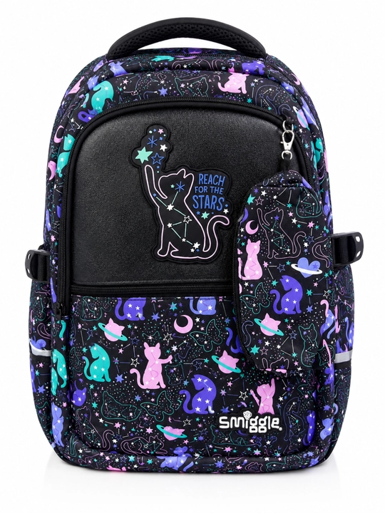 Smiggle maktab ryukzagi, ortopedik, qalamdonli, qizlar uchun, 1–4,-5-6-sinflar uchun