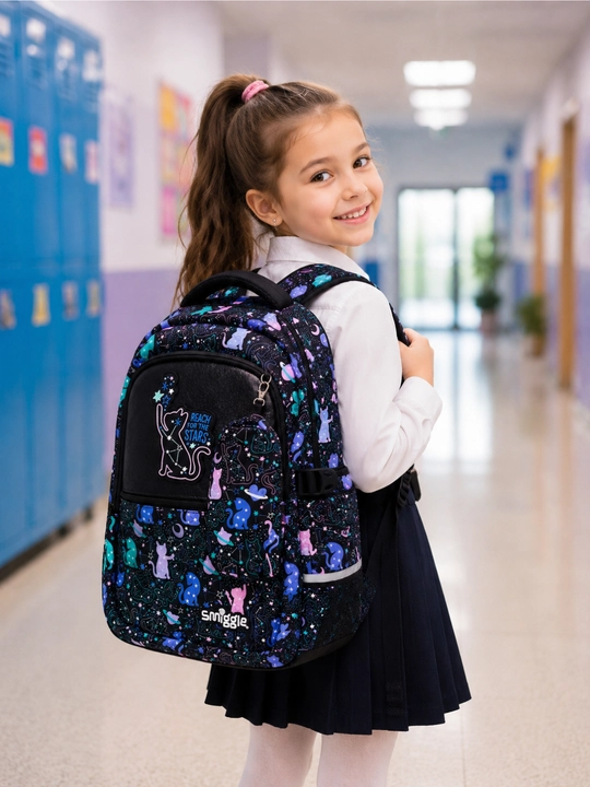 Smiggle maktab ryukzagi, ortopedik, qalamdonli, qizlar uchun, 1–4,-5-6-sinflar uchun