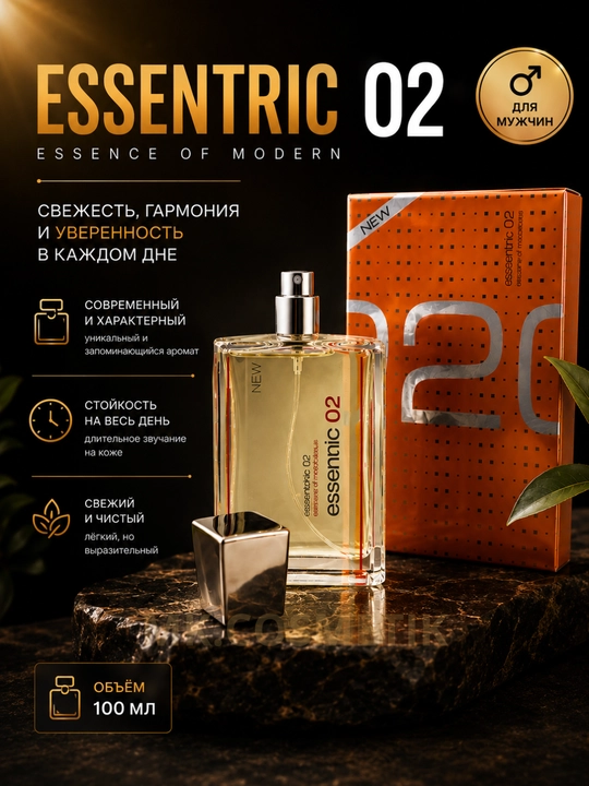 Molekula 020 parfumlangan suv, erkaklar uchun atir, malekula 100 ml - 
