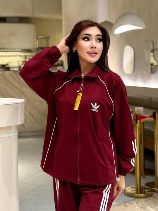 Ayollar sport kostyumi ikki qism, ikki ip paxta, standart 46–52