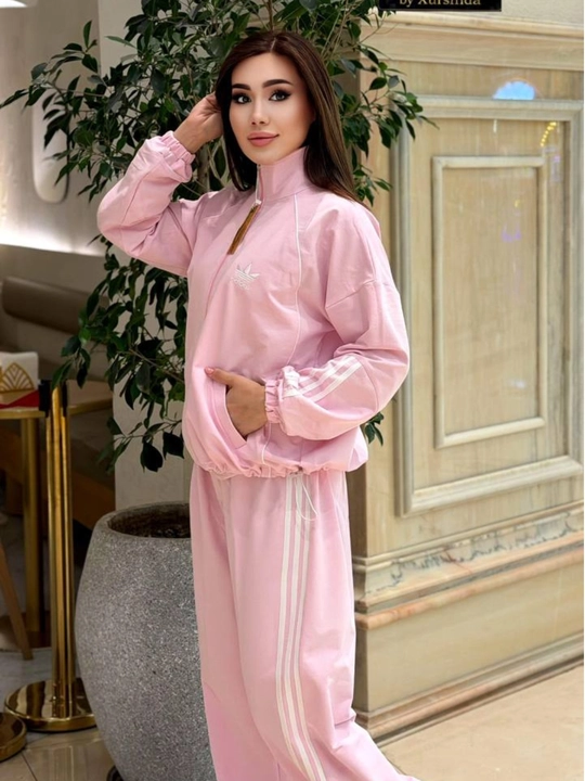 Ayollar sport kostyumi ikki qism, ikki ip paxta, standart 46–52