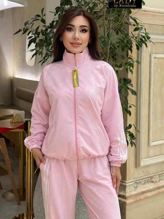 Ayollar sport kostyumi ikki qism, ikki ip paxta, standart 46–52