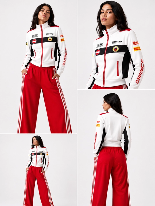 MOTO ayollar sport kostyumi, ikki qismli to‘plam, jogger shim, ikki ipli, S–XL
