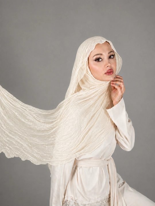 Ayollar uchun organza jingalak sharfi, bembi jingalak sharfi, hijob, uzun kudryashka sharf - 
