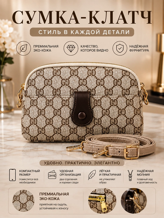 Сумка женская, кросс-боди, повседневная, современная, на плечо - 