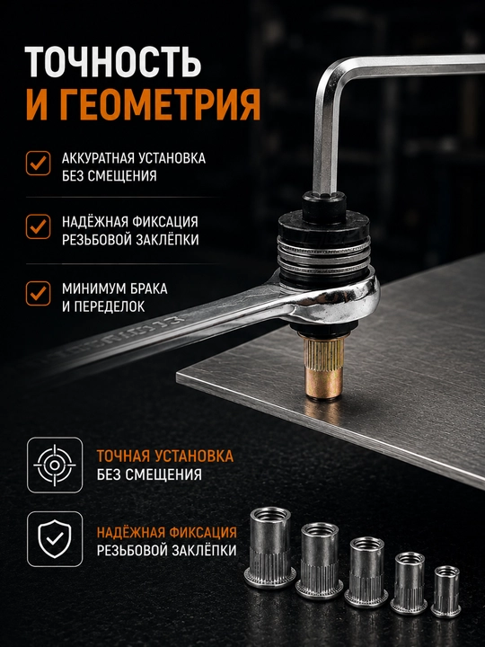 Заклёпочник ручной для резьбовых заклёпок