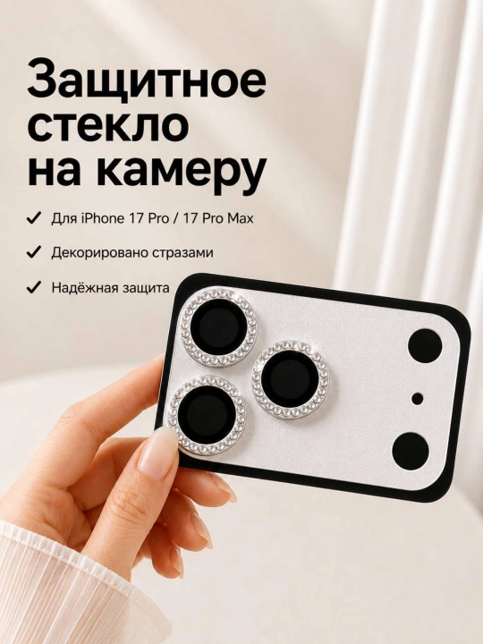 Защитное стекло для камеры iPhone 17 Pro / 17 Pro Max