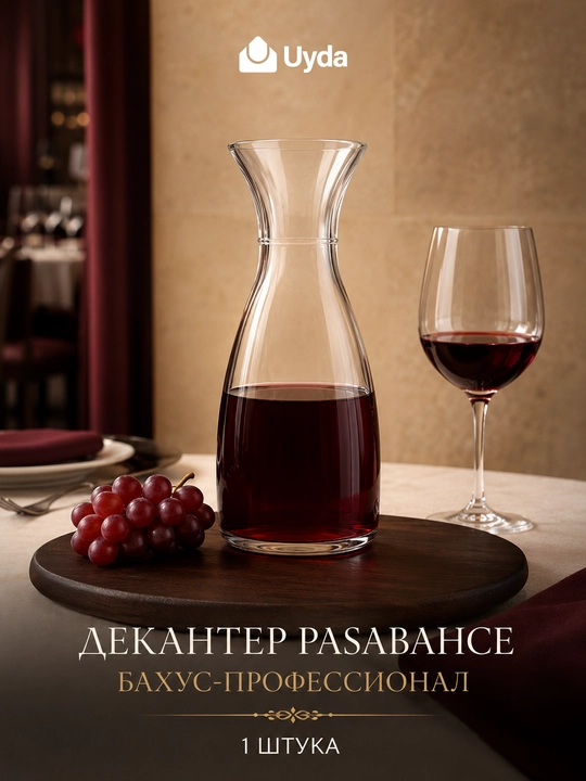 Pasabahce Bacchus Professional 500 ml dekanter, vino va ichimliklar uchun shisha idish - 