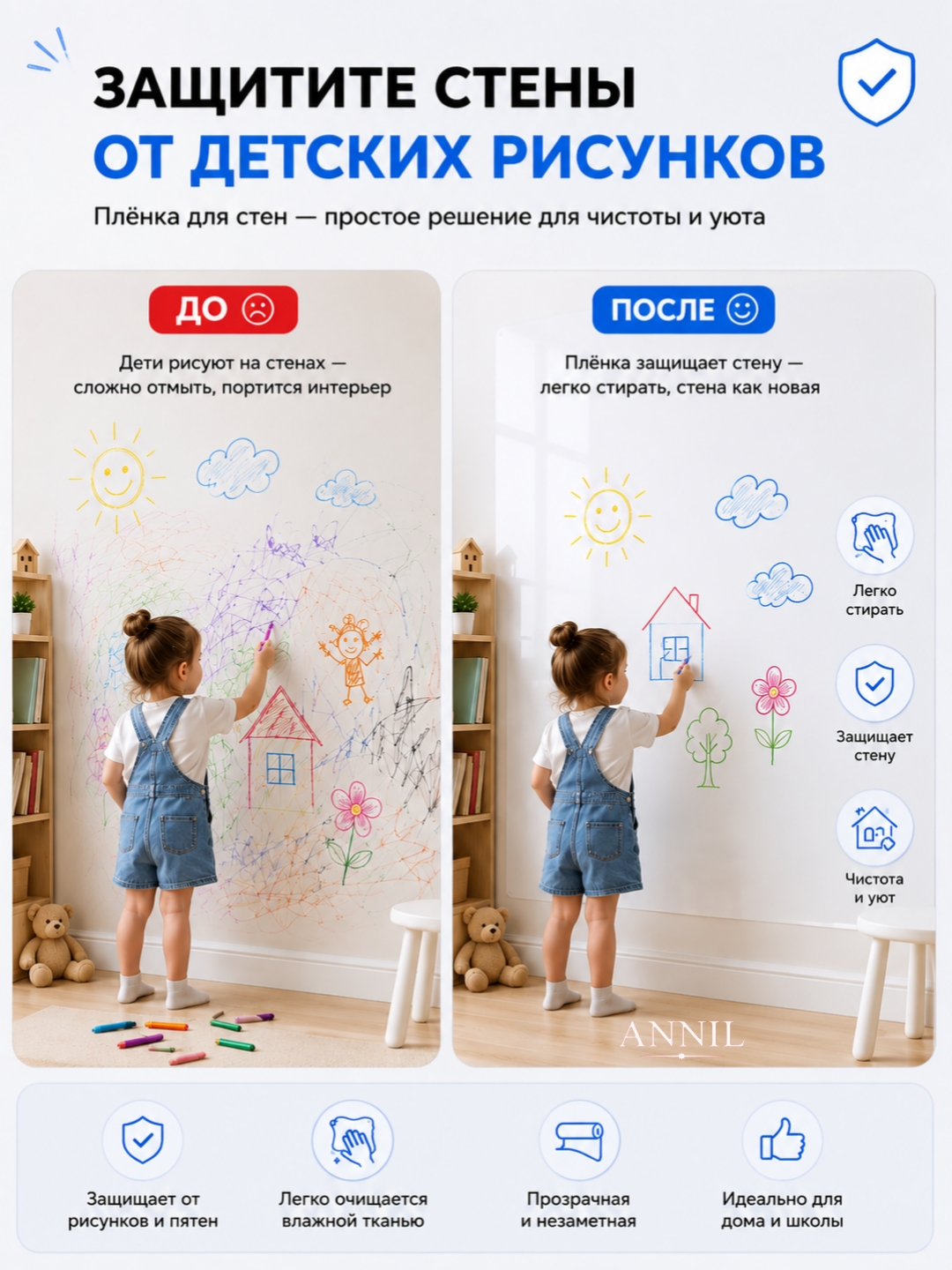 Yozish va chizish uchun elektrostatik oq plyonka doska whiteboard, doska