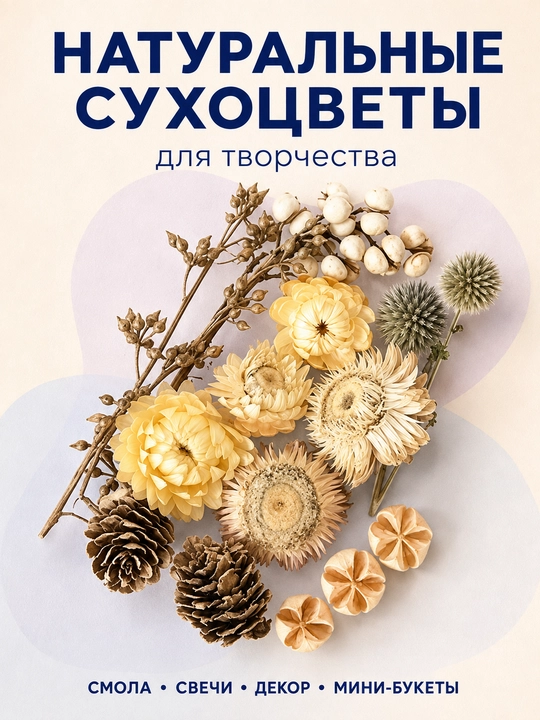 Tabiiy quritilgan gullar, bezak va ijod uchun quruq gullar, dekorativ gullar, smola uchun