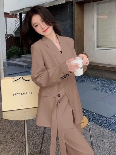 Ayollar pidjagi , kostyum ayollar uchun(shimsiz), blazer, astarli jaket, bahor-kuz, M-3XL