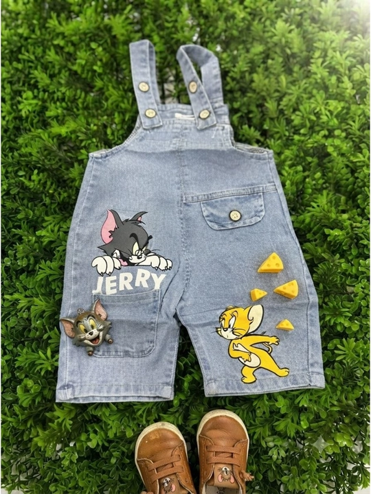 Bolalar jinsi kombinezoni Tom va Jerry printli yozgi shortik ko‘k - 