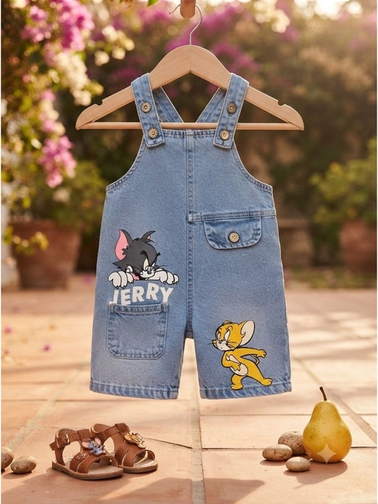 Bolalar jinsi kombinezoni Tom va Jerry printli yozgi shortik ko‘k