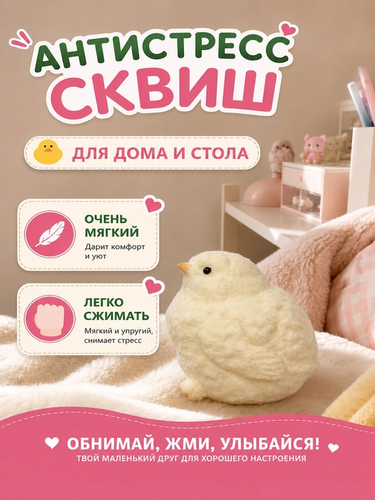 Антистресс игрушка, тянучка, собачка Вест-хайленд, цыплёнок, какашка, сквиш