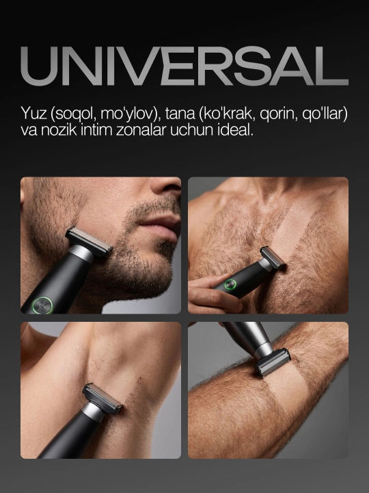 Trimmer HTC One Blade, soqol va tana uchun trimmer va epilator