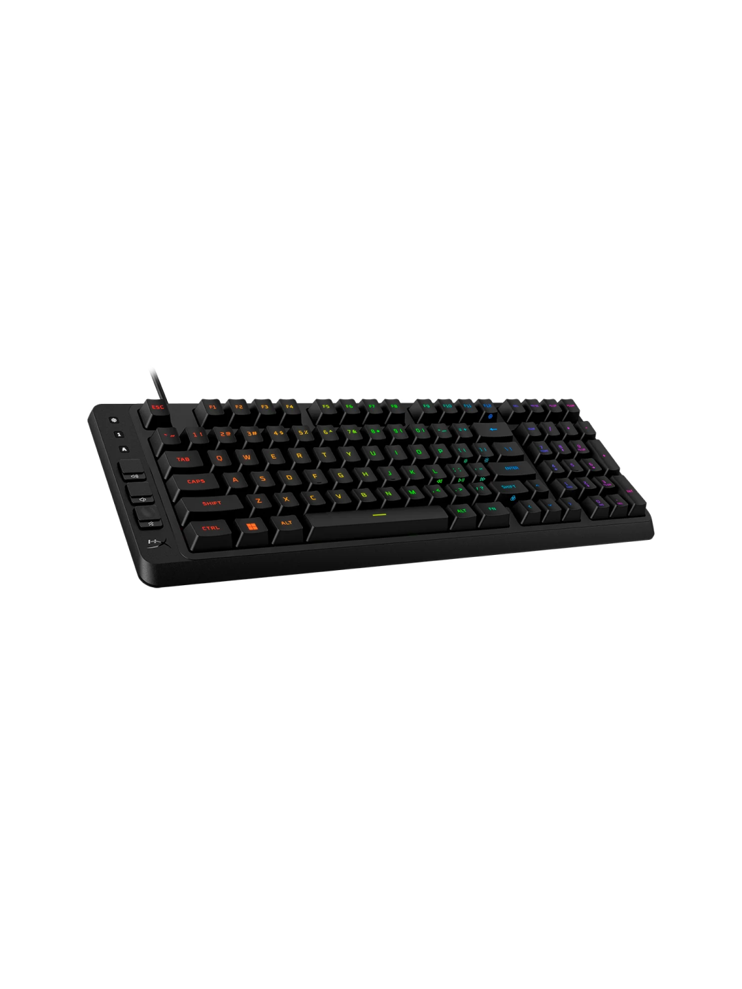 Simli membranali o‘yin klaviaturasi HyperX Eve 1800, RGB, multimedia tugmalari
