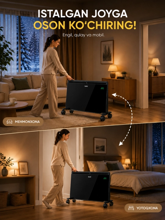 Electrolux ECH/T-2000 M elektr konvektori, 25–30 m² uchun isitgich