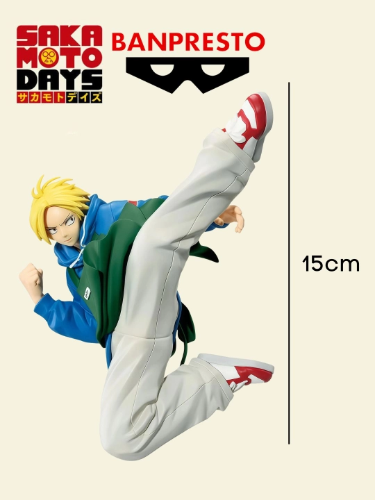 SAKAMOTO DAYS Banpresto Vibration Stars kolleksiya figuralari, 15–19 sm