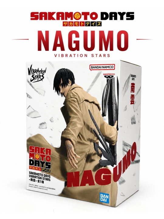 SAKAMOTO DAYS Banpresto Vibration Stars kolleksiya figuralari, 15–19 sm