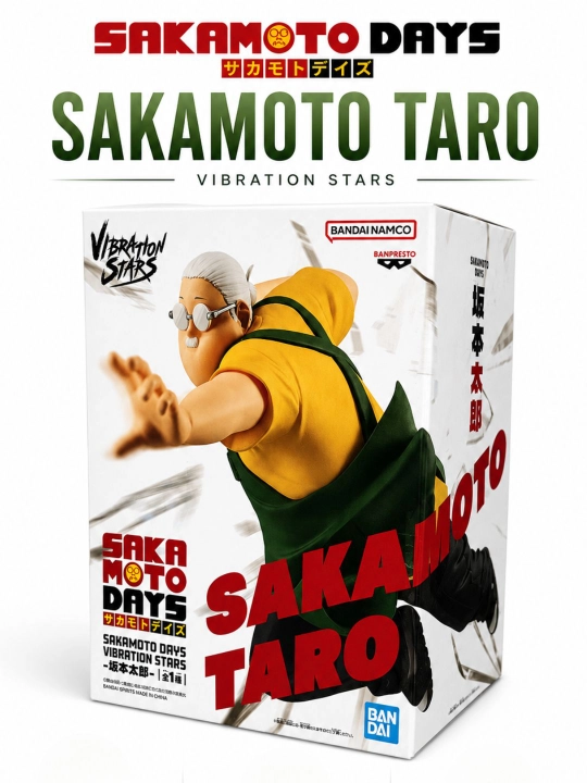 SAKAMOTO DAYS Banpresto Vibration Stars kolleksiya figuralari, 15–19 sm