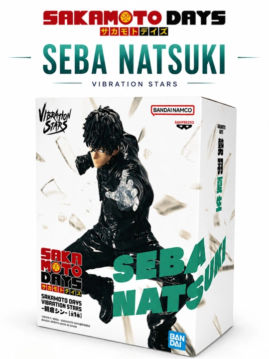 SAKAMOTO DAYS Banpresto Vibration Stars kolleksiya figuralari, 15–19 sm
