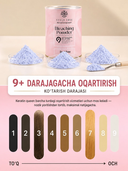Soch oqartiruvchi kukun Style Tree, Dust Free, 500 g