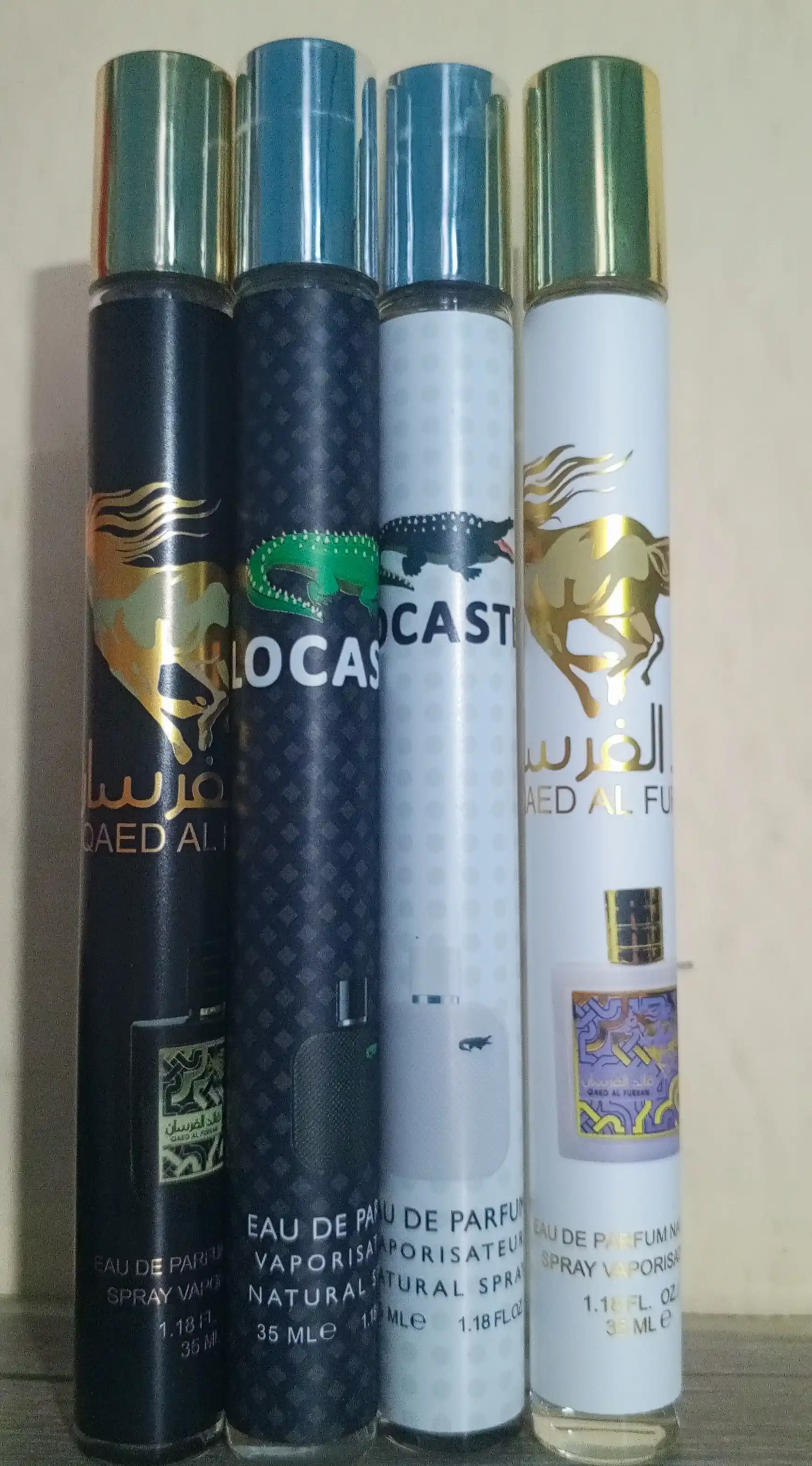 Erkaklar uchun sovg'a: atirlar to'plami, 4 tasi 1 da — al fursan, lacoste