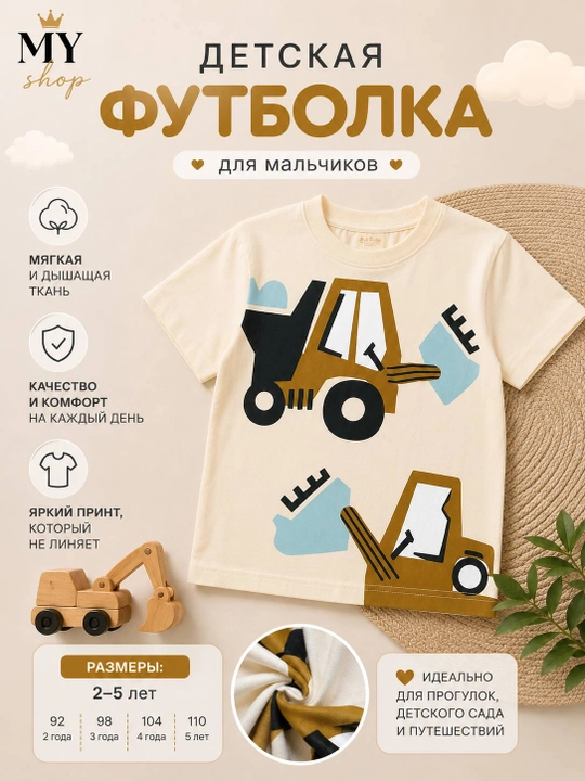 O'g'il bolalar uchun bolalar futbolkasi - 