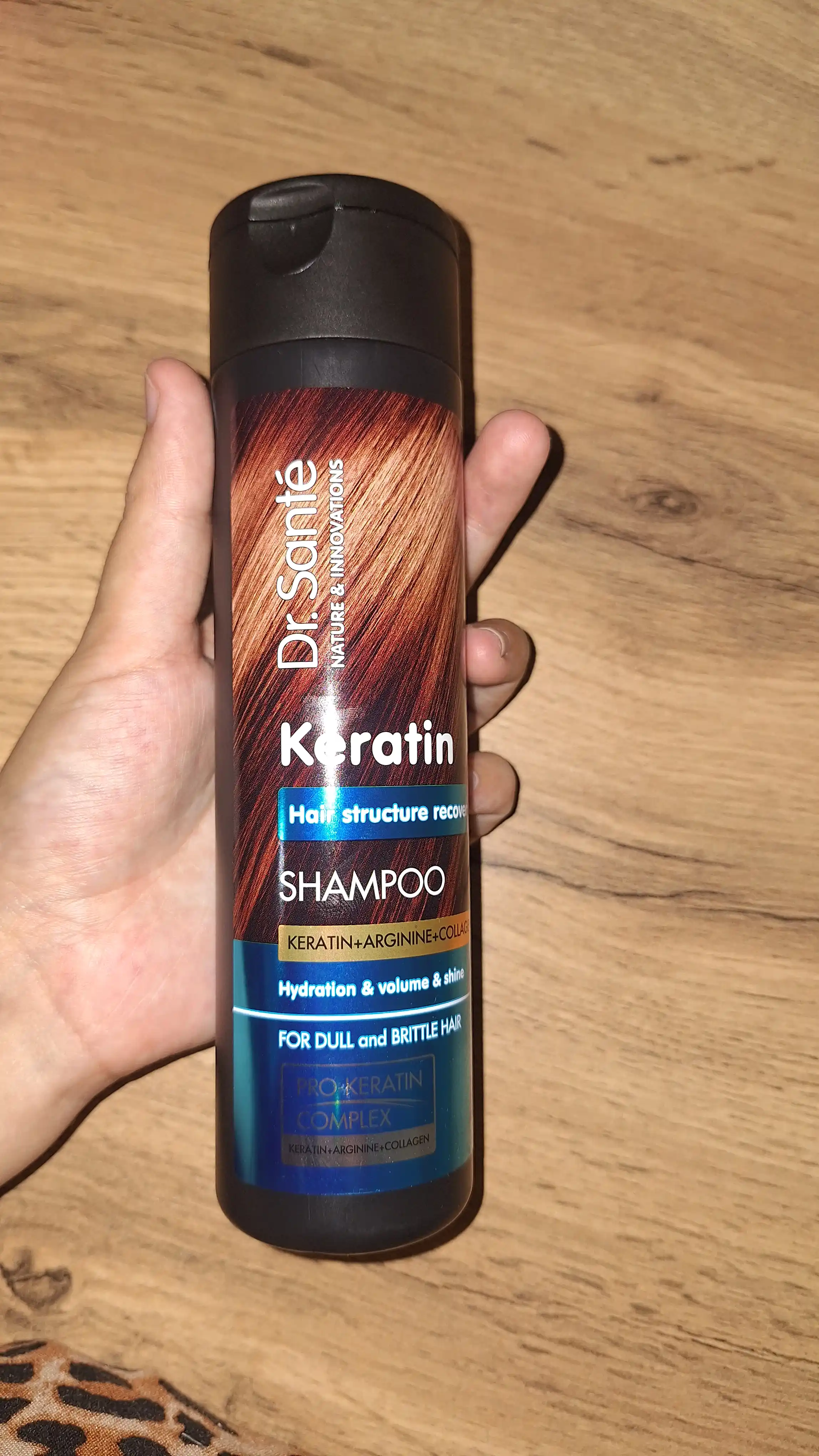 Dr.Sante Keratin shampuni, xira va mo‘rt sochlar uchun, keratin + kollagen + arganin