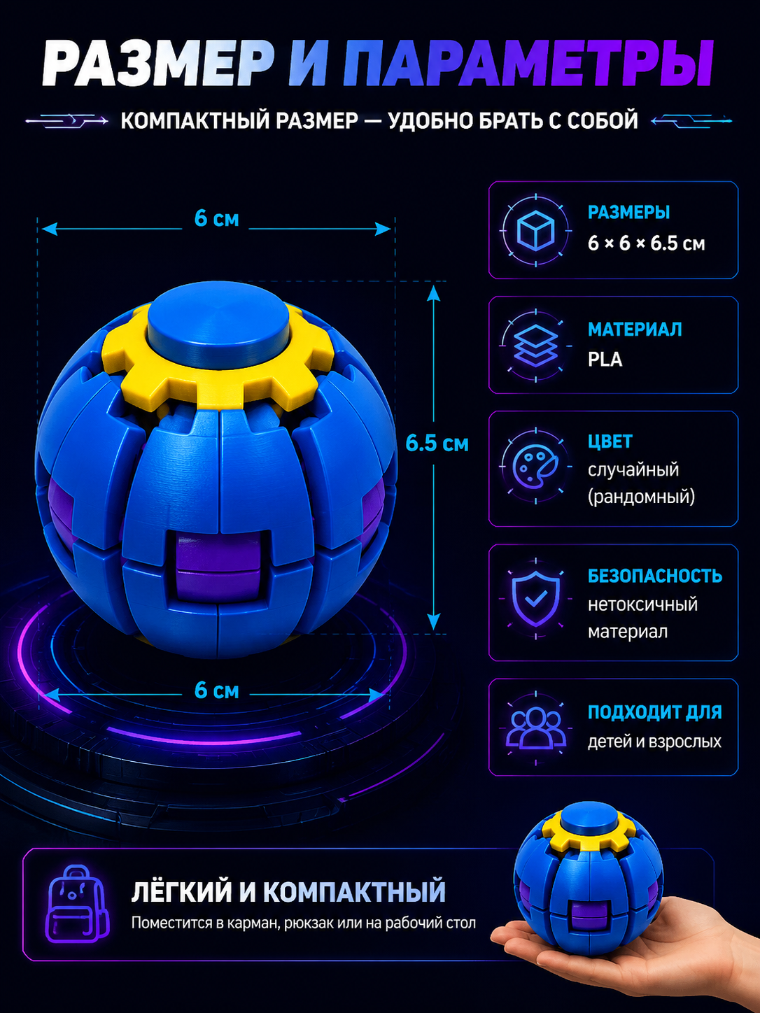 3D антистресс Fidget Toys для детей и взрослых, игрушка для рук