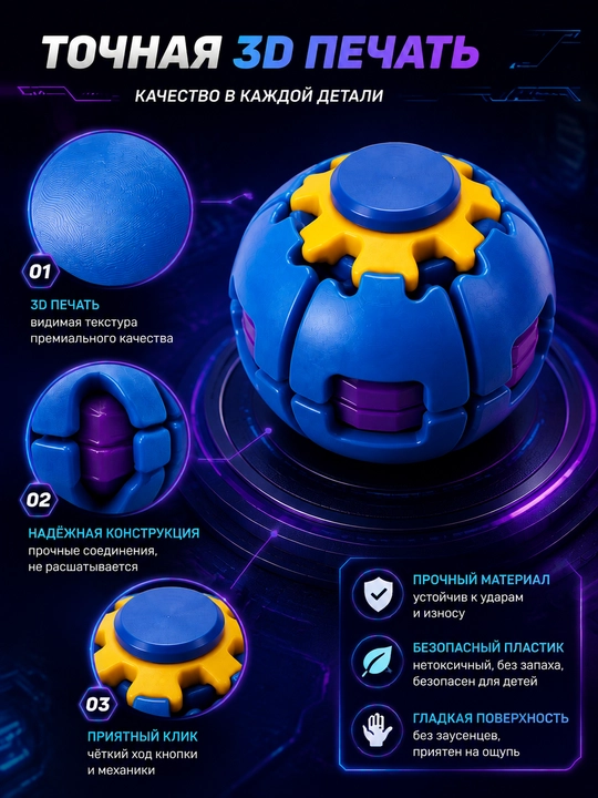 3D антистресс Fidget Toys для детей и взрослых, игрушка для рук