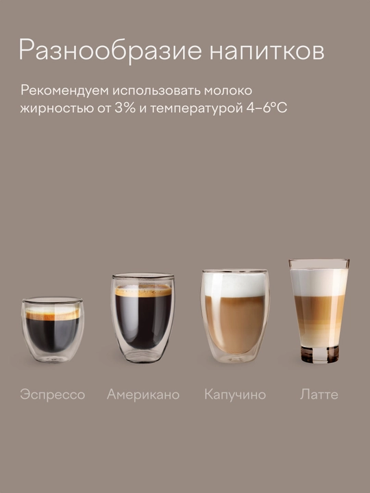 Кофемашина с автоматическим капучинатором Tuvio TCM20AA, белый
