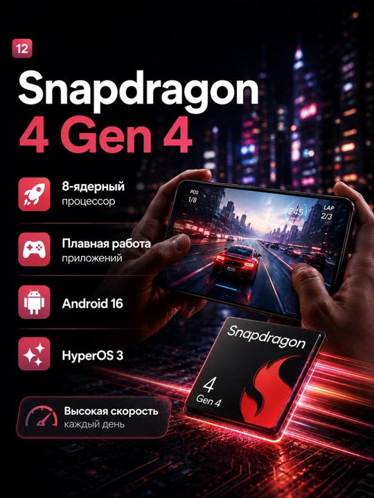 Смартфон Xiaomi Redmi Note 17, 8000 мАч 120 Гц