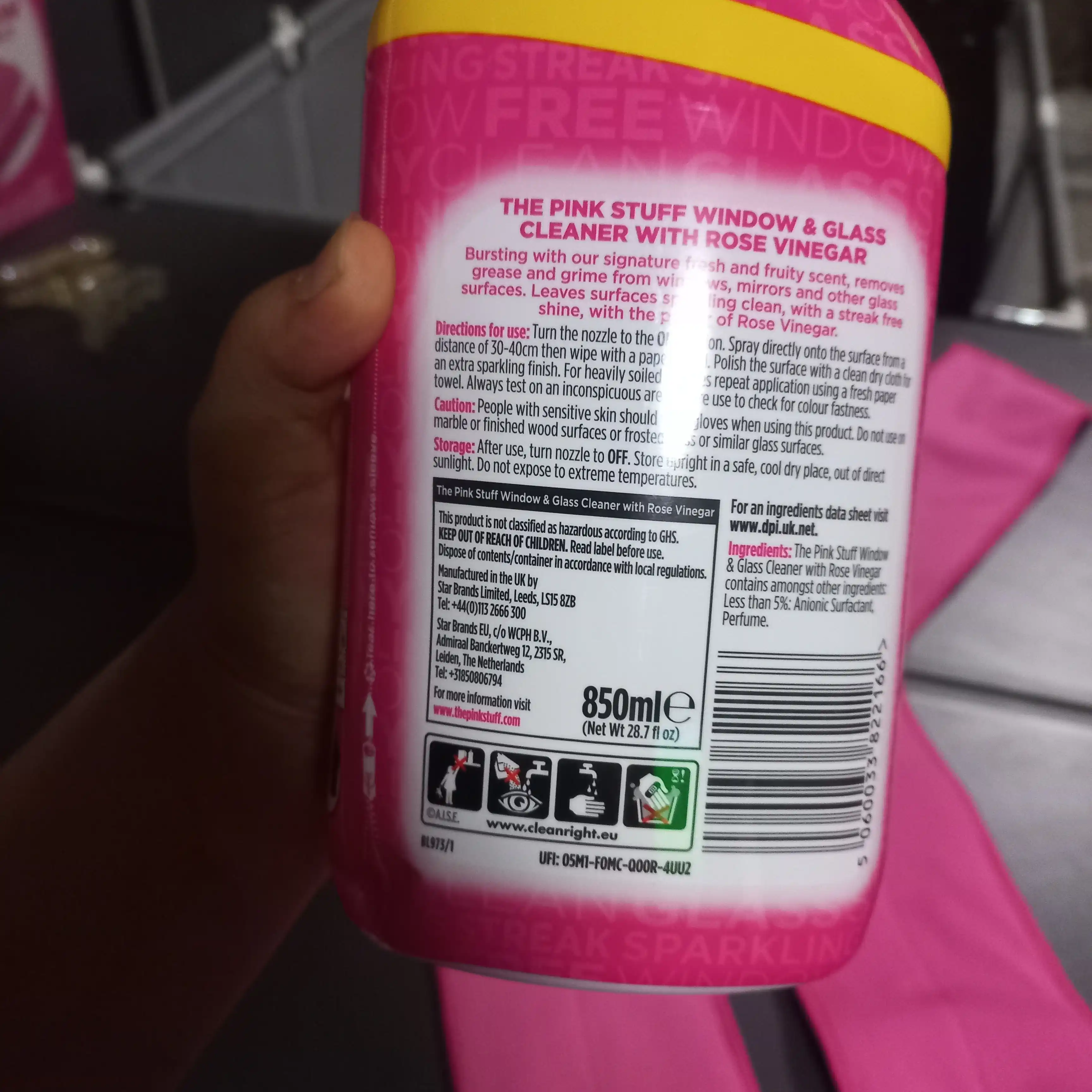 Набор для мытья окон The Pink Stuff Miracle Window Cleaning Kit