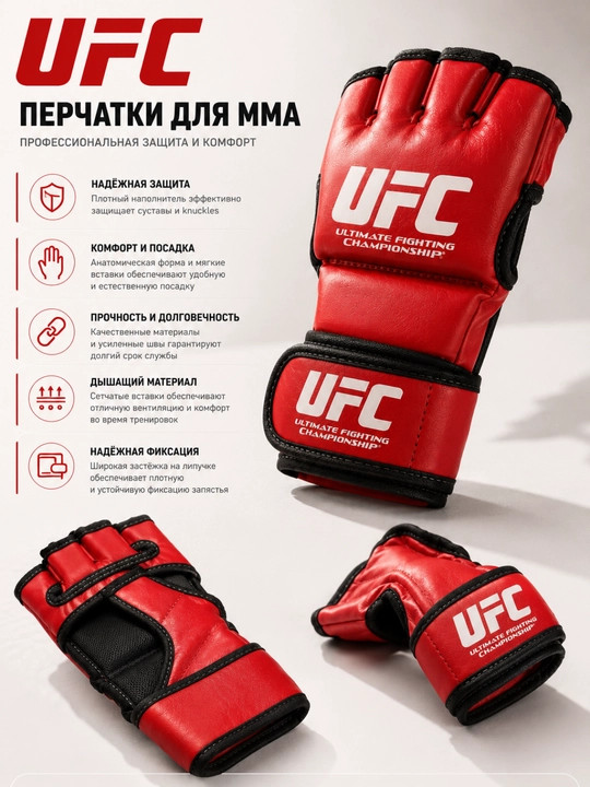 Перчатки для ММА UFC, тренировочные перчатки для единоборств, грэпплинга, бокса
