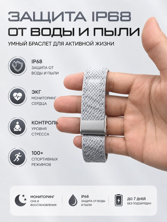 Smart Premium Bracelet – ЭКГ, контроль уровня стресса и более 100 спортивных режимов