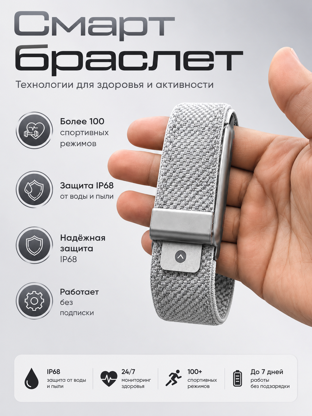 Smart Premium Bracelet – ЭКГ, контроль уровня стресса и более 100 спортивных режимов