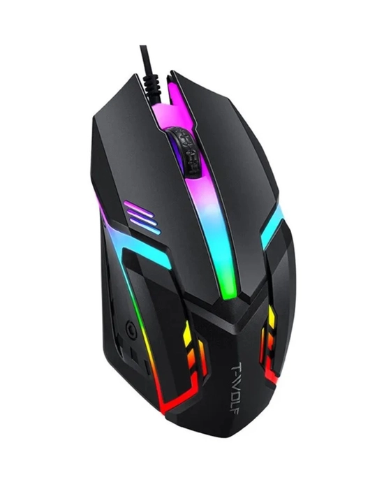 Игровая компьютерная мышь, проводная, с RGB подсветкой (для игр и офиса)