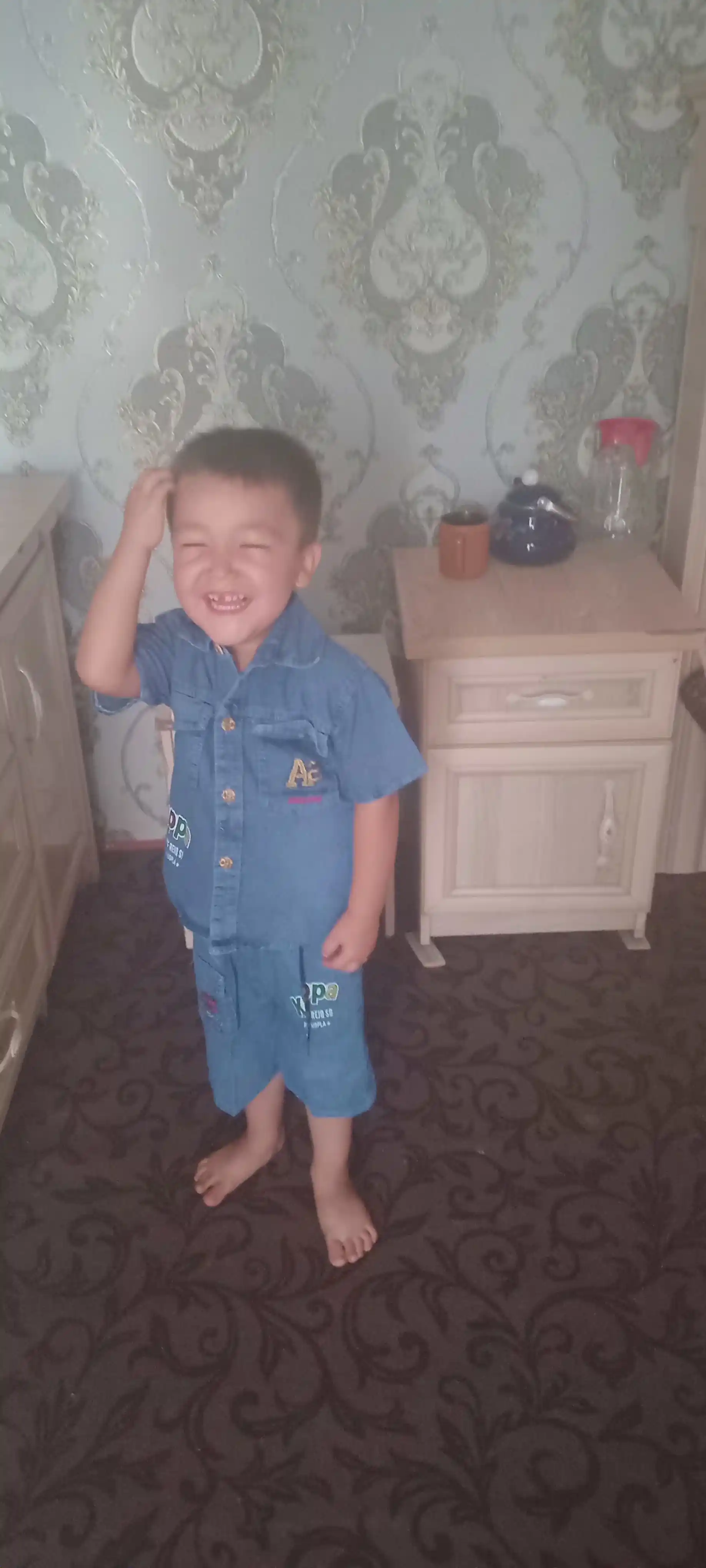 2-8 yoshli o‘g‘il bolalar uchun yozgi ko‘ylak va shortik to‘plami
