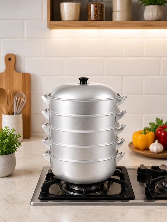 Mantiqasqon ROYAL ALUMINIUM, 5 qavatli 4 listli, kumushsimon oq rangli
