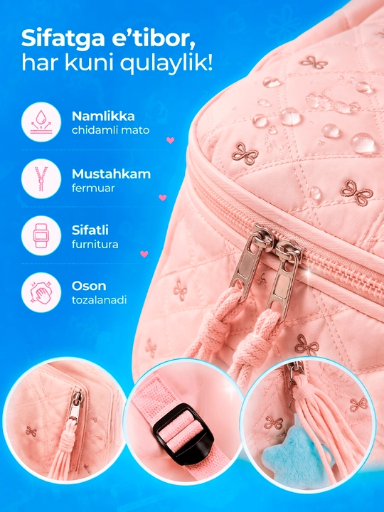 Maktab sumkalar qizlar uchun, katta sig'imli ryugzak qizlar uchun