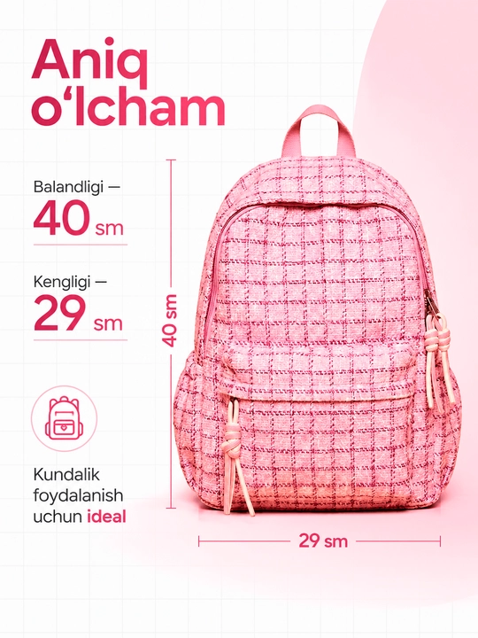 Maktab sumkalar qizlar uchun, katta sig'imli ryugzak qizlar uchun