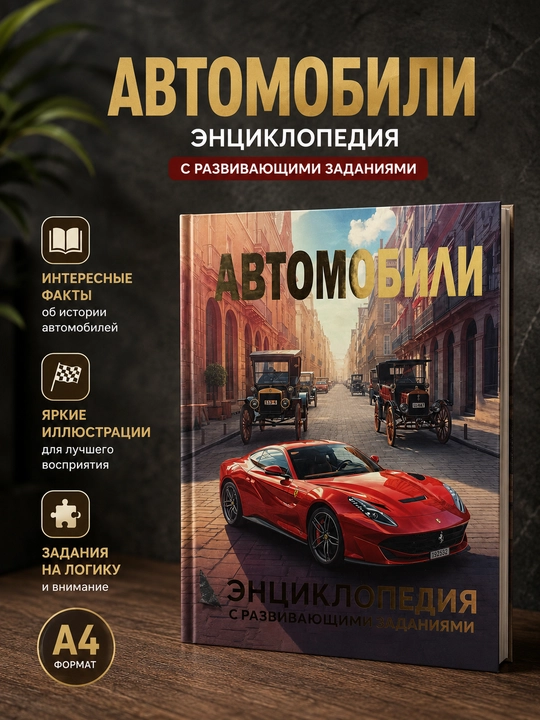 Автомобили. Энциклопедия с развивающими заданиями - 