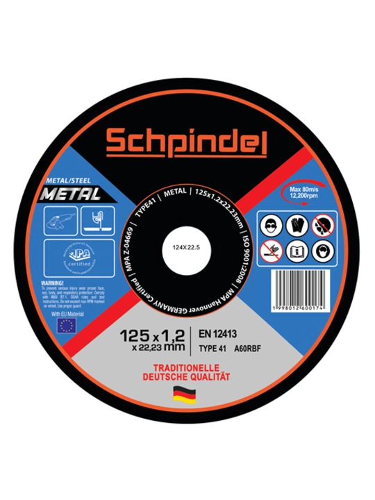 Диск по металлу Schpindel T41*125x1.2x22.2 мм (5 Штук)