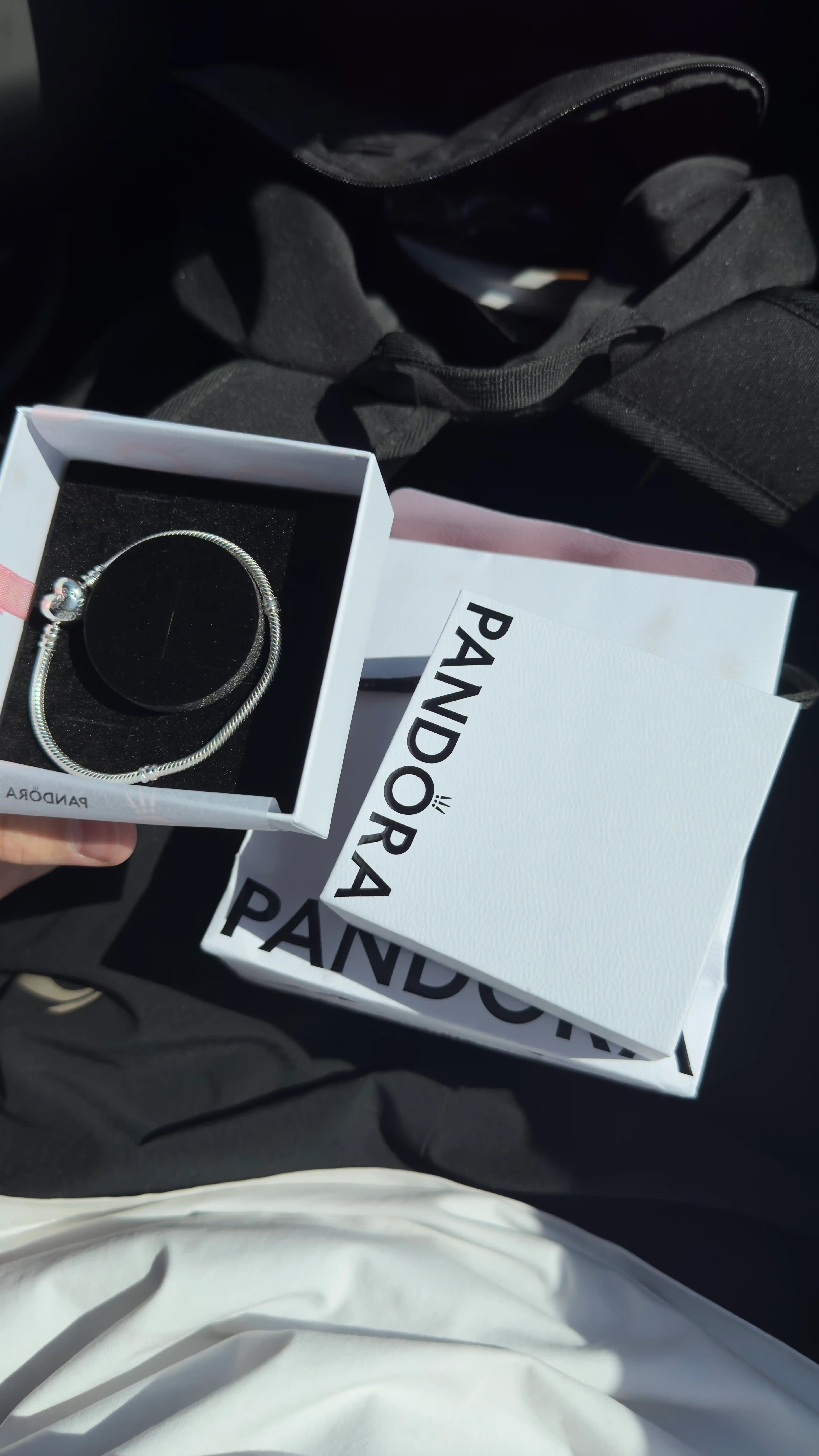 Браслет Pandora Moments 590719, серебро 925, застёжка-сердце