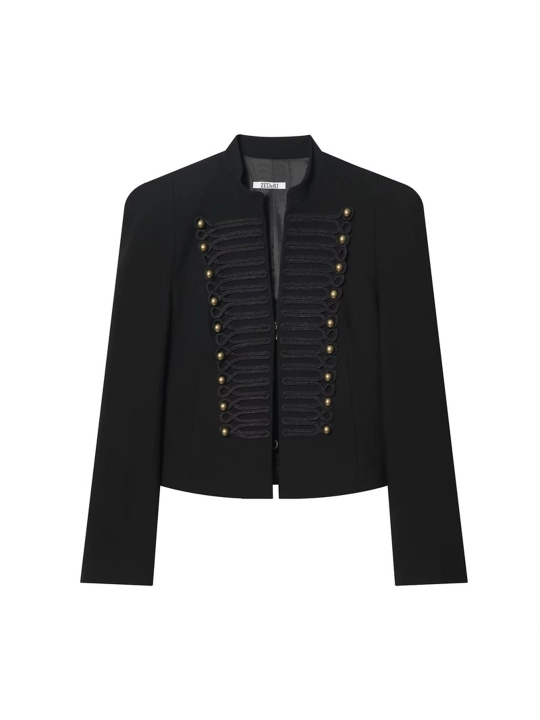 Ayollar pidjagi, klassik kostyum, ish, maktab, ofis uchun uzaytirilgan jaket, oq, qora
