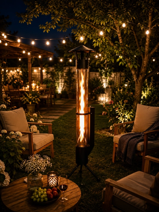 PRO-800 pellet yoqilg'isida ishlovchi tashqi isitish kamini, bog' va terassa uchun