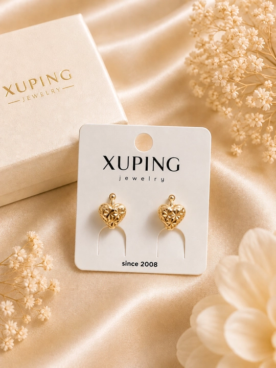 Серьги Xuping для девочек — гипоаллергенные, из нержавеющей стали - 