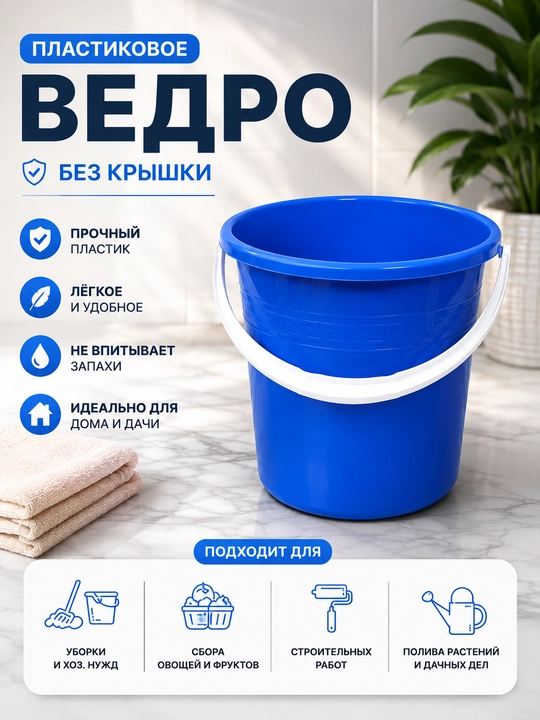 Plastik chelak 5 L, 7 L, 10 L va 12 L - 