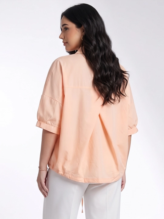 Rubashka ayollar oversize, hajmli yengli erkin rubashka ELLY FASHION